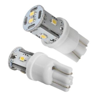 Imagem de Lâmpada Automotivo Led T10 12V Esmagada Luz Placa Lanterna - Autopoli,