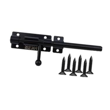 Imagem de Bothyi Trava de ferrolho de barril, trava de correr de metal prática, resistente e elegante, de porta deslizante para entusiastas de portas de ferro faça, 6 in