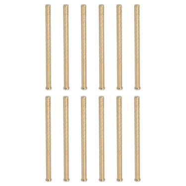 Imagem de PATIKIL Inserção de latão de flecha de tiro com arco de 350 grãos, 12 pacotes de parafuso de inserção de seta de cobre para flechas de carbono de 0,244/6,2 mm