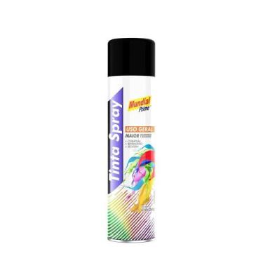 Imagem de Tinta Spray Multiúso Preto Fosco 400ml - Mundial Prime