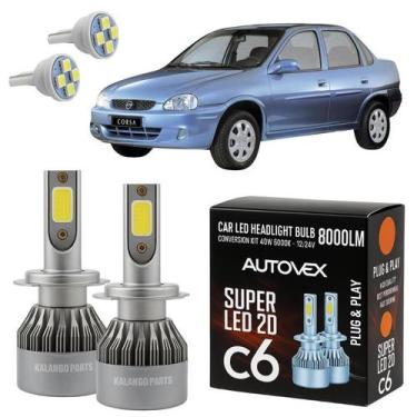 Imagem de Gm Corsa 2002 A 2012 Lâmpada Farol Baixo LED H7 Automotiva - Autovex
