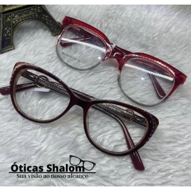 Imagem de Óculos de Grau Armação Acetato Marrom - Óticas Shalom , Marrom