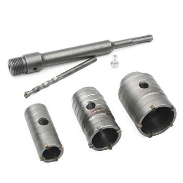 Imagem de JIUWU — Serra de aço carboneto com orifício de parede, haste de conexão de 200 mm, cortador de broca SDS Plus para pedra de cimento de tijolos, FYRHZT009, 30mm/40mm/50mm