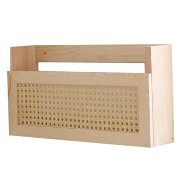 Imagem de SiaBiced Porta-revistas de Madeira para Parede, Porta-jornais para Entrada de Cafeteria E Escritório