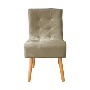 Imagem de Cadeira Poltrona Sala de Jantar Penteadeira Reforçada Decorativa Liz Suede