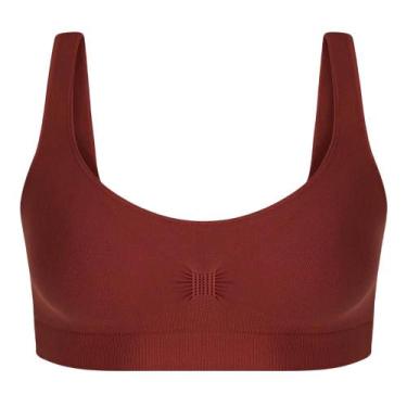 Imagem de Sutiã Top Sem Costura Trifil C00901 Microfibra, Vinho escuro, G