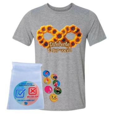 Imagem de Camisa Infinity Gray causa Autista - Diferente é ser Você - Com mini j