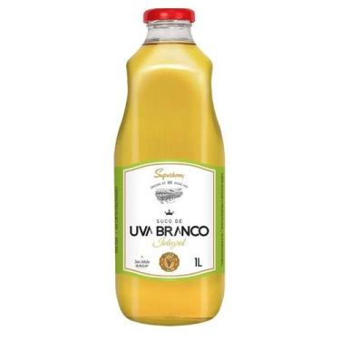 Imagem de Suco de Uva Branco Integral SuperBom Garrafa Vidro 1l