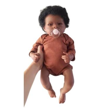 Imagem de Boneca Bebê Reborn Menino 48cm Corpo De Silicone Pode Dar Banho