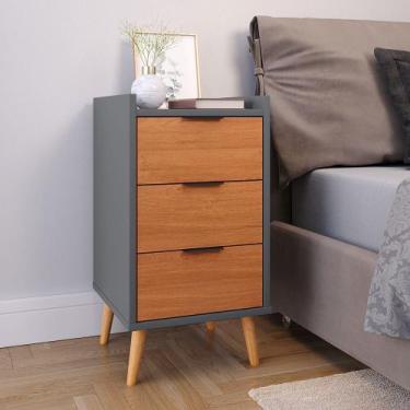 Imagem de Mesa De Cabeceira Retrô Quarto Mesa Lateral Canto Decorativo Toni 3 Ga