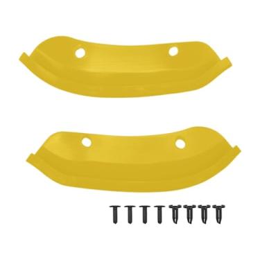 Imagem de KiBcsLic 2 peças de protetor de para-choque dianteiro, divisor de lábios, spoiler, peça de reposição, acessórios automotivos, decoração externa, protetor de, Amarelo