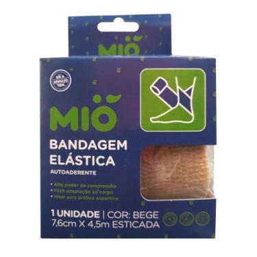 Imagem de Bandagem Elástica Mió Autoaderente Cor Bege 7,6cm X 4,5cm 1 Unidade