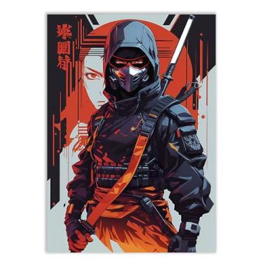 Imagem de Placa Decorativa Ninja Futurista Anime Cyberpunk