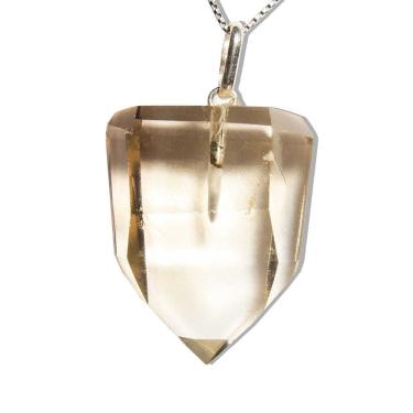 Imagem de Colar Pontinha Pedra Citrino 25mm Montagem Prata 950