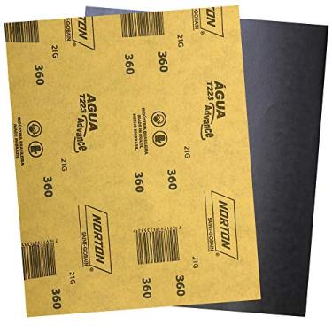 Imagem de Norton Folha De Lixa Água T223 Grão 360 Pacote Com 500 Cinza