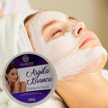 Imagem de Esfoliante Facial Argila Branca Veredas Cosméticos 200g  Pele Oleosa e