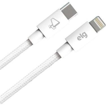 Imagem de Cabo Tipo C X Lightning TCL10P 1 Metro Branco ELG