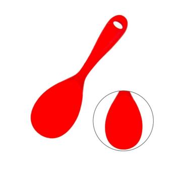 Imagem de Colher De Arroz Gohan Em Silicone Para Cozinha 22cm Vermelha