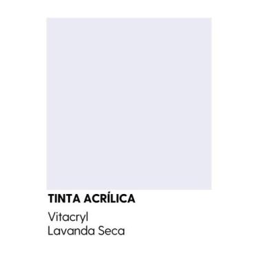 Imagem de Tinta Emborrachada Acetinada Cinzas - Vitacryl, Lavanda Seca, 3,6 lts