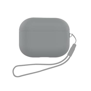 Imagem de Airpods Pro 2 Capa protetora de silicone macio compatível com Apple AirPods Pro 2ª geração capa 2022 LED frontal visível (cinza)