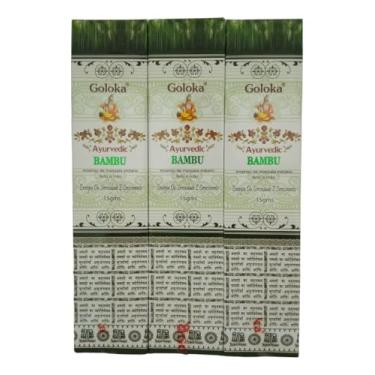 Imagem de Incenso Massala Goloka Bambu - Traz Serenidade Cx.3un.15g