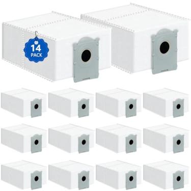 Imagem de Pacote com 14 sacos de pó de substituição compatíveis com ECOVACS DEEBOT T80 OMNI, T50 MAX PRO/T50 PRO/T50 OMNI, T30C OMNI, X9 PRO/X8 PRO OMNI Robot Aspirador, Sacos de substituição descartáveis de