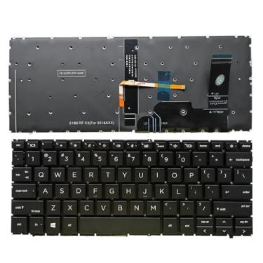 Imagem de Siakoocty Teclado de substituição para laptop US Layout para HP ProBook 440 G9 445 G9 440 G8 445 G8 440 G10 445 G10 sem moldura, sem trackpoint, preto retroiluminado