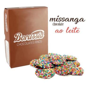 Imagem de Missanga Chocolate ao Leite Borússia Chocolates, Caixa com 1000g