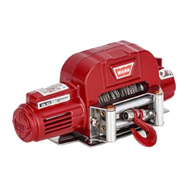 Imagem de TTETTZ Guincho de metal RC Crawler, mini guincho elétrico de metal para caminhões modelopara 1:10, acessórios, Vermelho