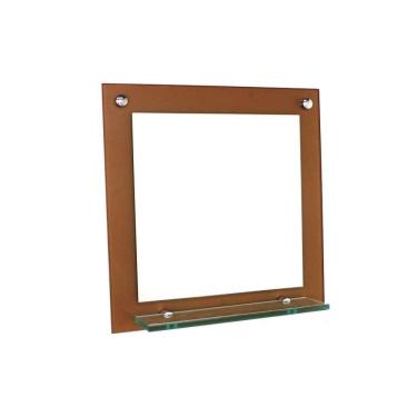 Imagem de Espelho Para Banheiro Com Prateleira 40Cm Rose Gold