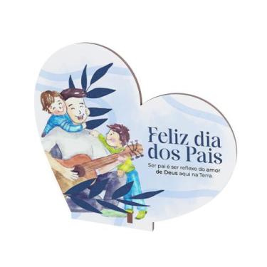 Imagem de Kit 30 Lembrancinhas Coração MDF Celebração Dia dos Pais Especial - DK