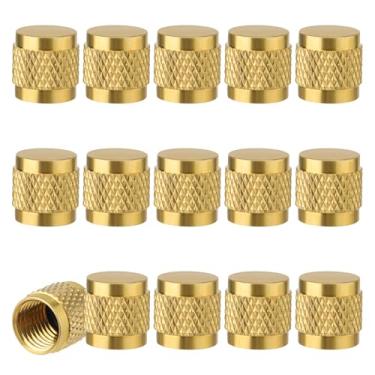 Imagem de 15 Peças Tampas de Latão Alargadas 1/4", Tampas de Válvula HAVC com Anel Vedação Tampa Válvula Compressão para Linhas Refrigerante Tubos Ar Condicionado Sistemas Hidráulicos