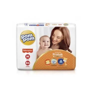 Imagem de Kit Fralda Pompom Derma HIPER Protek Tam M - 172 fraldas -  ATACADO BA