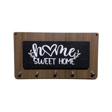Imagem de Porta Chave/ Porta Carta Madeira Mdf, Home Sweet Home