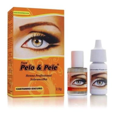 Imagem de Henna Pelo e Pele Castanho Escuro Para Sobrancelhas 2,5g