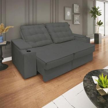 Imagem de Sofá Retratil Reclinavel 3 lugares 2,30m Porta Copo USB Sala - B BALAQ