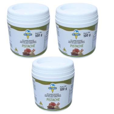 Imagem de 03 Base em Pó Para Sorvetes Picolés Geladinhos Vários Sabores Kit (Pistache)