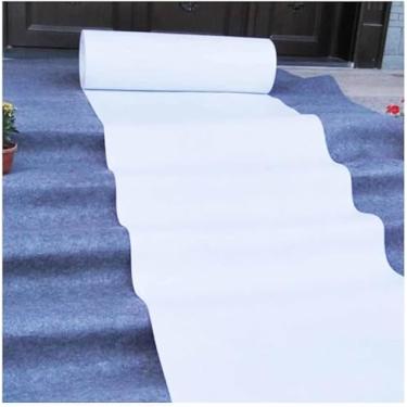 Imagem de Tapete de corredor de corredor de casamento branco, 70 g/m² de espessura, decoração essencial para festa de Natal, adequado para acessórios de corredor de igreja, tapete de passarela