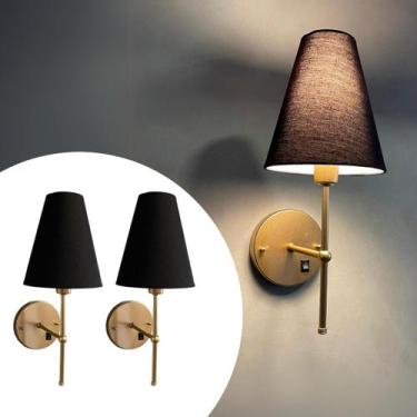 Imagem de Kit 2 Arandelas de Parede Clássico Com Interruptor com Cúpula ref 05 S