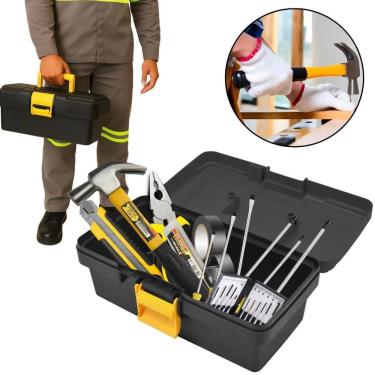 Imagem de Jogo Ferramentas 23Pçs Caixa Martelo Chaves Estilete Alicate