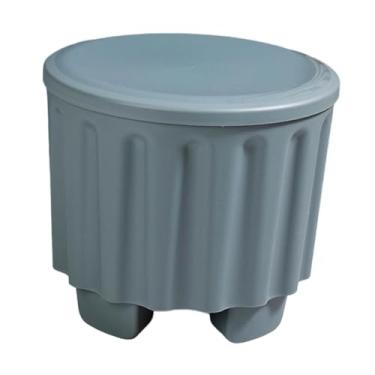 Imagem de ＫＬＫＣＭＳ Apoio para os pés, pufe, caixa de brinquedos, multifuncional, criativo, assento de penteadeira, trocador de sapatos para porta, sala de estar, quarto, Azul