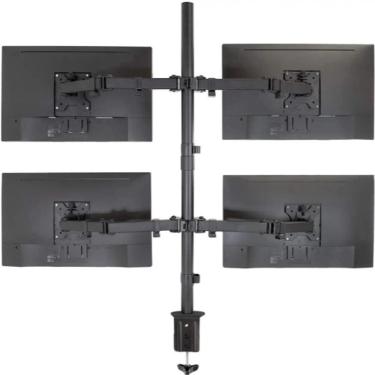 Imagem de Suporte 4 Monitores Articulado Gamer Tv Braço Mesa Bancada Estudio Podcast Completo Ajustavel Universal Luxo