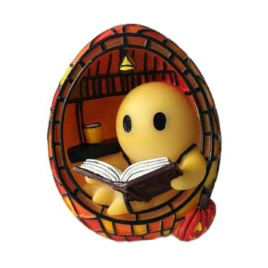 Imagem de Ｂｅｓｇａ Luminária de leitura fantasma para decoração de Halloween, centro de mesa, luz noturna, abajur de cabeceira para estante de livros, lareira, estudo, S