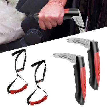 Imagem de Maçaneta de assistência de porta de carro, maçaneta de porta de carro para idosos, alça de suporte de veículo portátil, suporte de cana de carro, alça de trava de porta de carro cortador de cinto de