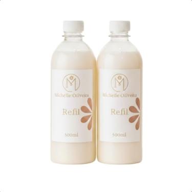 Imagem de Refíl Sabonete Líquido Artesanal 1 Litro Varias Fragrâncias - 500ml Cada - Perfumado Duradouro Hidratante (Bamboo)