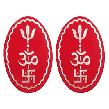 Imagem de Aasanwala Trishakti Yantra Conjunto de 2 – Carteira de Metal Trishul Om Swastika para Riqueza, Prosperidade, Remédio Vastu Dosha, Boa Sorte, Proteção Espiritual e Energia Positiva, Amuleto Feng Shui