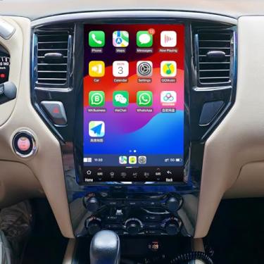 Imagem de Rádio de atualização estéreo automotivo Android 13 de 13,6 polegadas para Nissan Pathfinder 2012-2020, reprodutor multimídia de substituição, navegação GPS, sem fio, CarPlay, Android Auto 1920 x 1200P