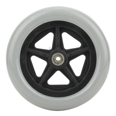 Imagem de Rodas giratórias dianteiras de cadeira de rodas de 7 polegadas para idosos com deficiência rodízios de borracha 176mm