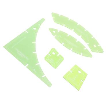 Imagem de HEEPDD Conjunto de Modelos de Costura de Plástico, Modelo Transparente de Colchão Verde Multi -funcional, Ferramenta de Costura de Prática para Colchas de Retalhos de Colchas de Círculos Nan