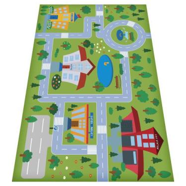 Imagem de Tapete Pista de Carrinhos Infantil Ilustrado Criança Lona - SHD Soleil